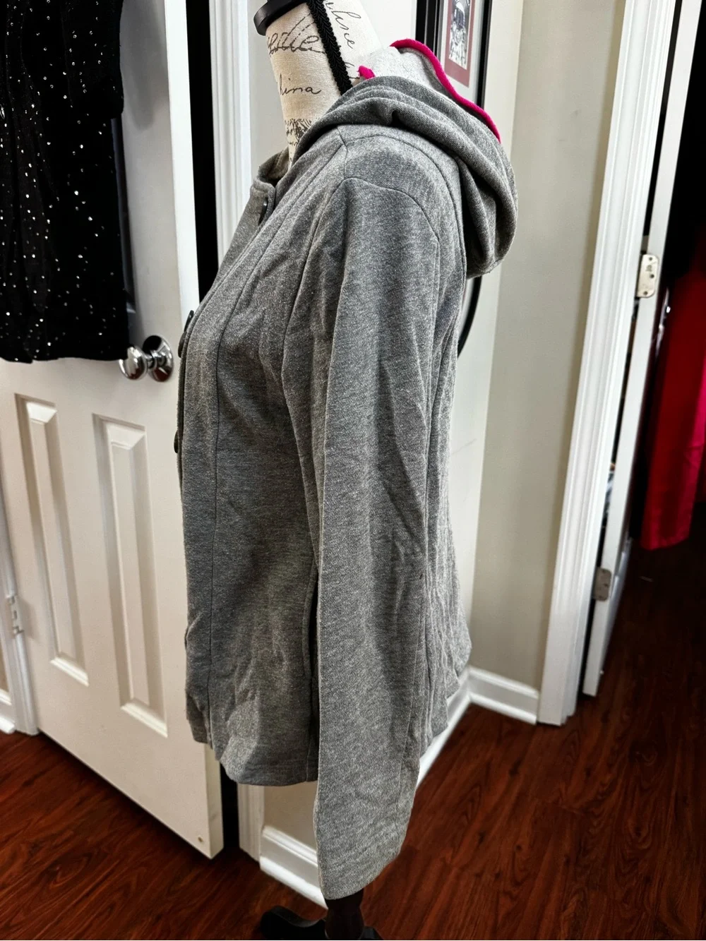 Old Navy Hooded Peacoat Knit Double-Breasted Lightweight but Cozy